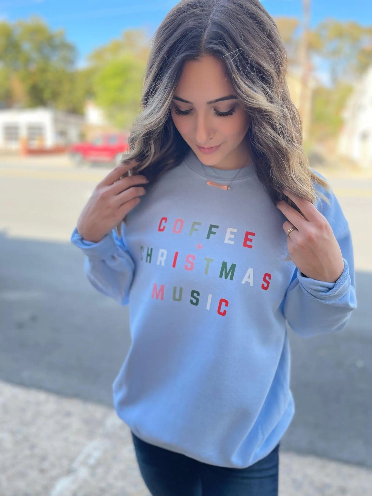 Coffee And Christmas Music Sweatshirt - Printkeg.art