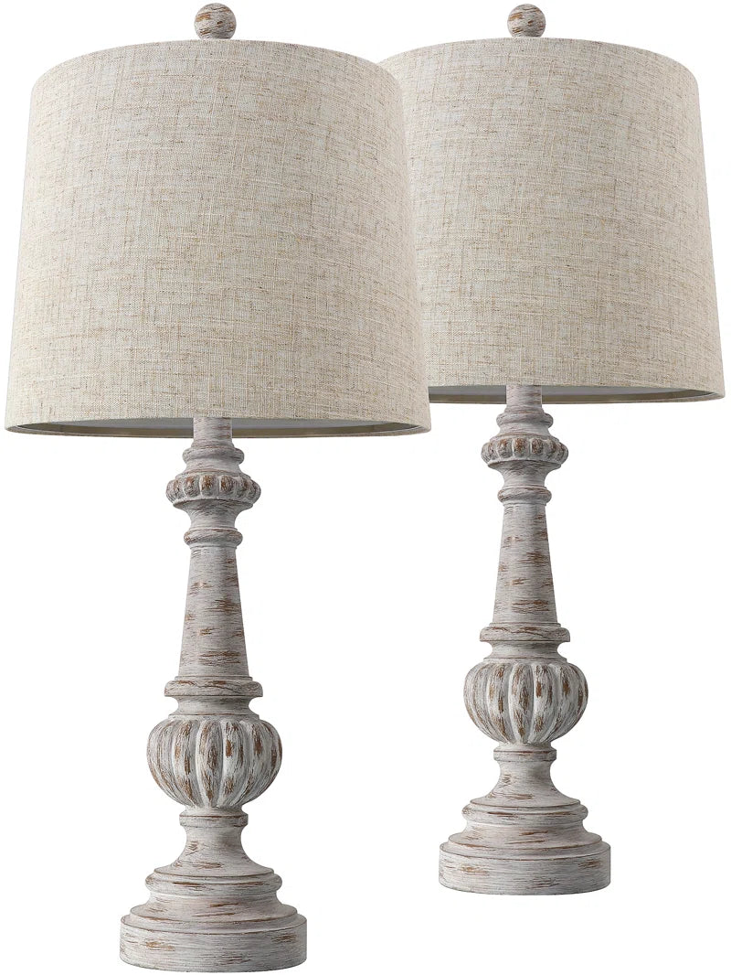 Shaunte 24.5"Antique Traditional Table Lamp Suitable for Living Room, Bedroom, Office, Bedside Table