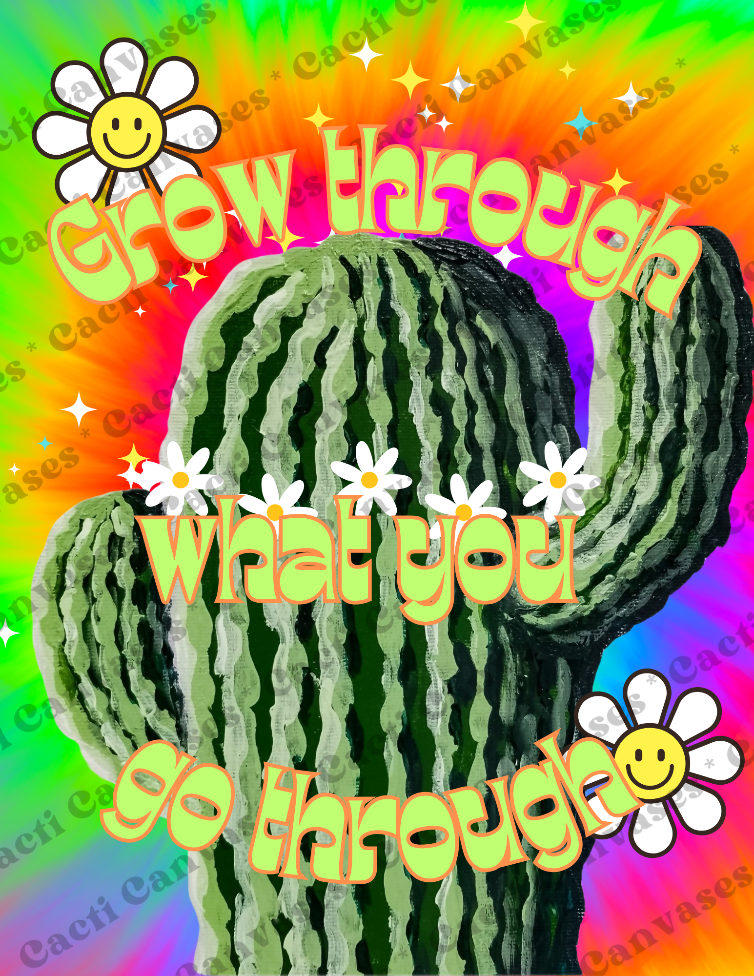 Colorful cactus art prints - Printkeg.art