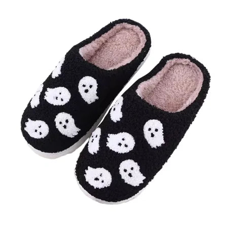 Halloween Ghost Plush Slippers