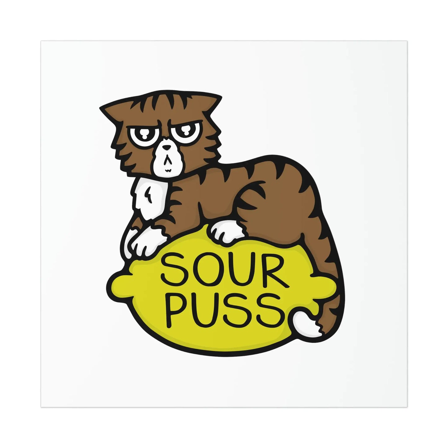 Sourpuss Cat Print - Printkeg.art