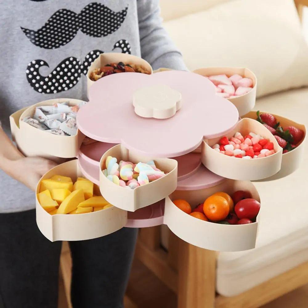 Flower Petal Fruit Plate Candy Storage Box