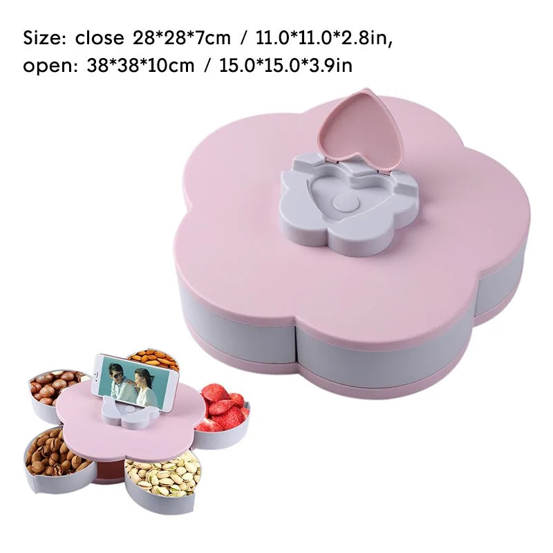 Flower Petal Fruit Plate Candy Storage Box