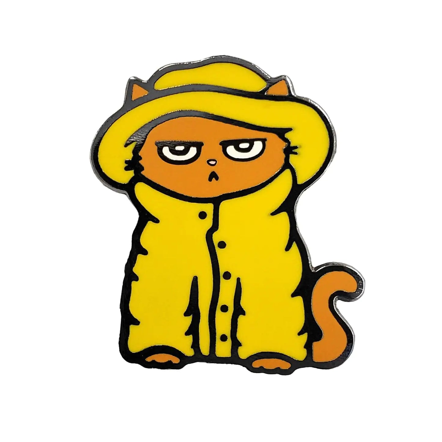 Raincoat Cat Pin - Printkeg.art