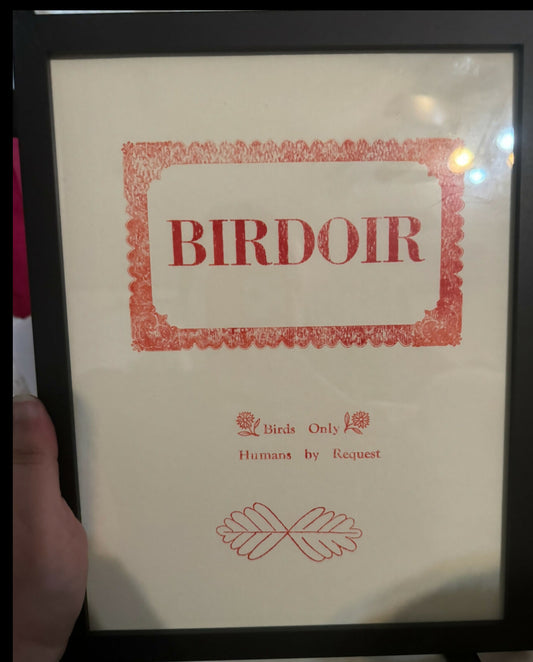 Birdoir Letterpress Print