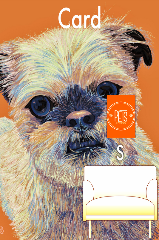 Commissioned Pet Portrait, Small Card - Printkeg.art