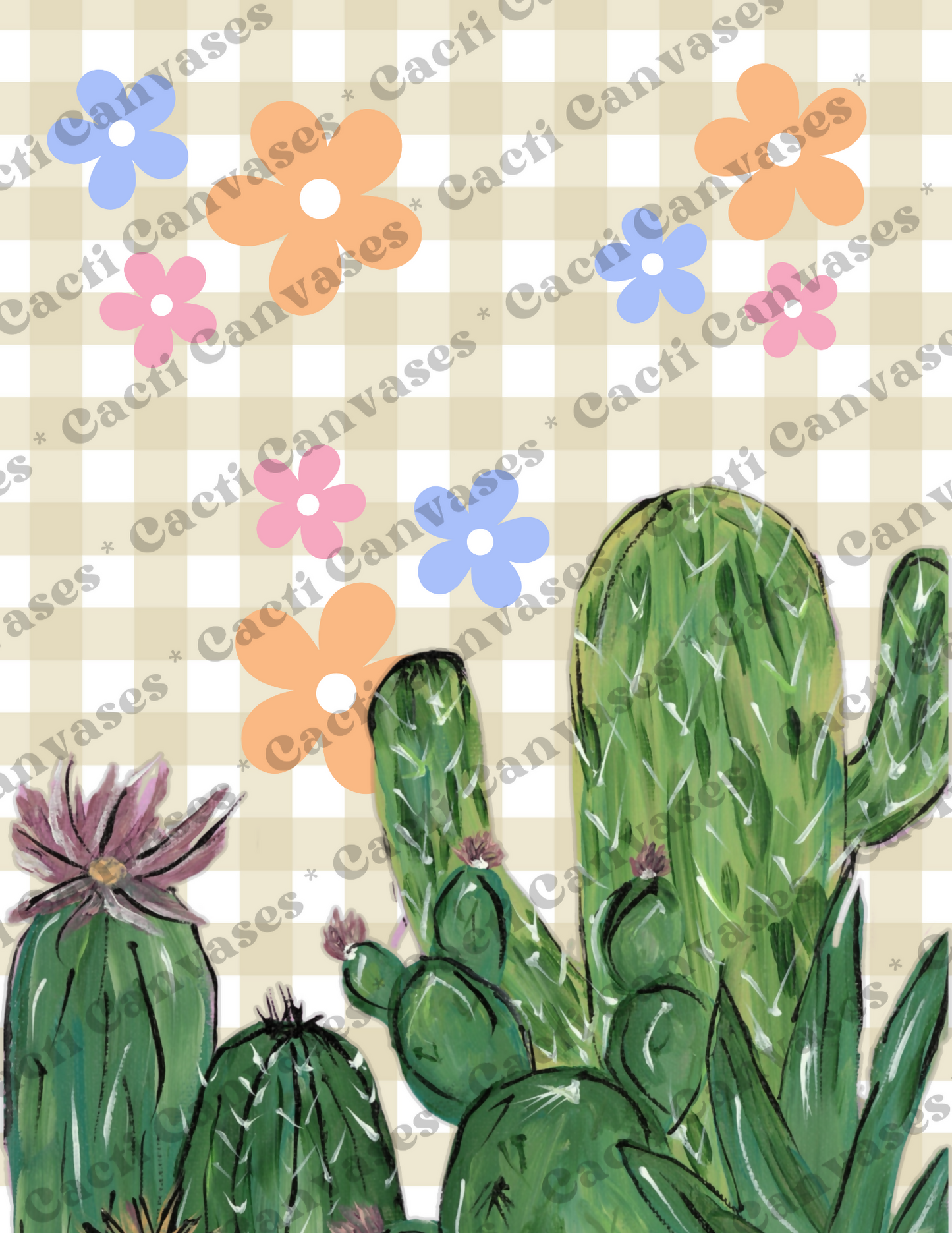 Picnic cacti  (8.5 x 11 in)