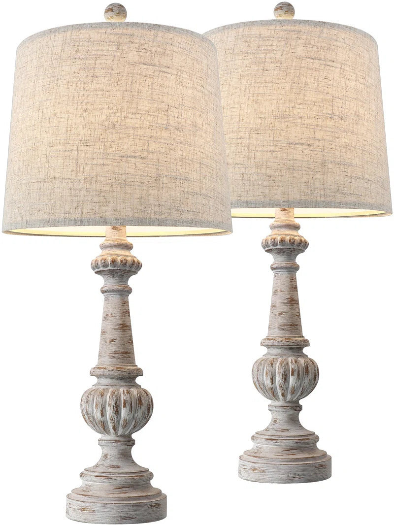 Shaunte 24.5"Antique Traditional Table Lamp Suitable for Living Room, Bedroom, Office, Bedside Table