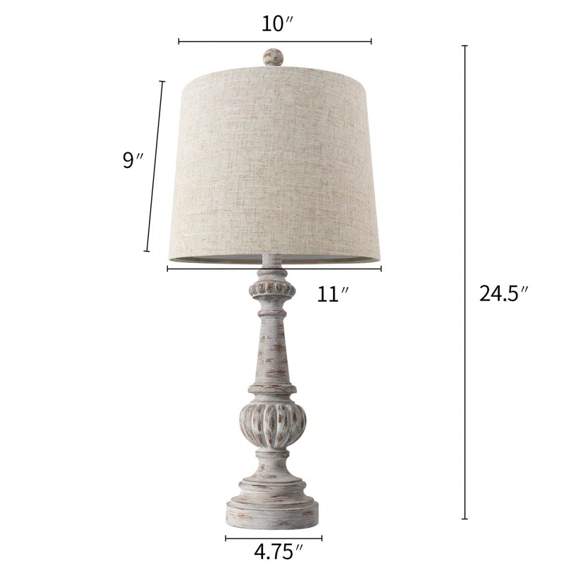 Shaunte 24.5"Antique Traditional Table Lamp Suitable for Living Room, Bedroom, Office, Bedside Table