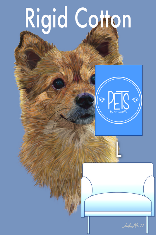 Commissioned Pet Portrait on Rigid Cotton, Large - Printkeg.art