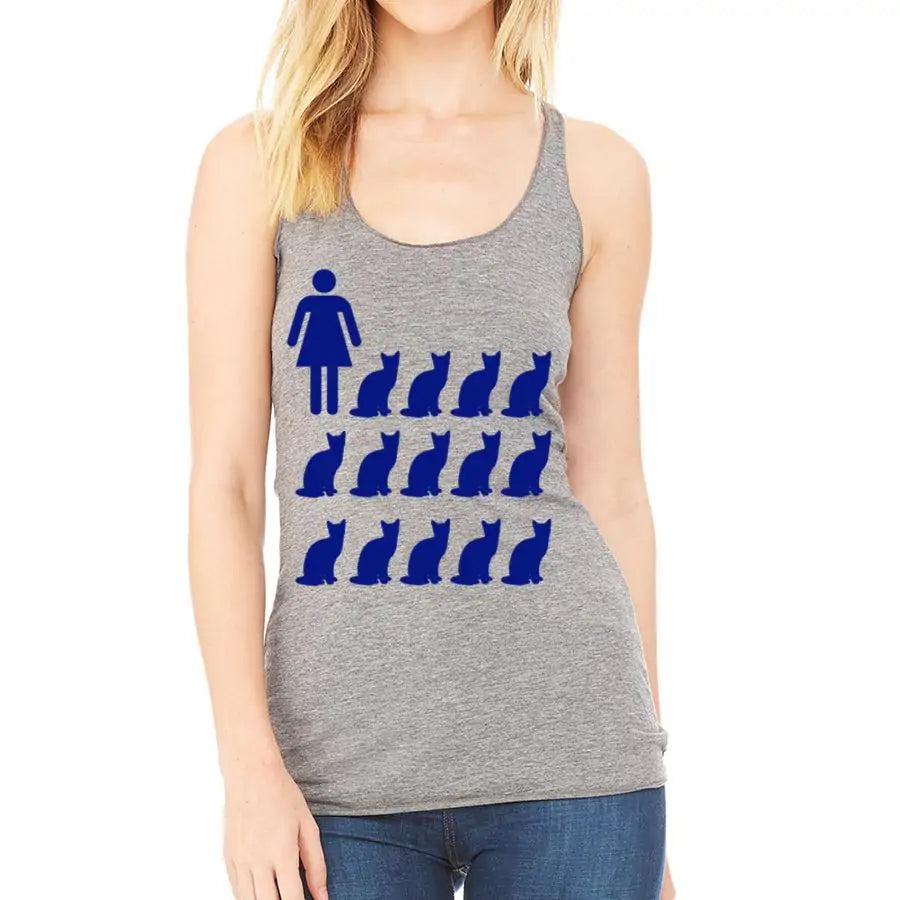 Crazy cat lady tank top - Printkeg.art