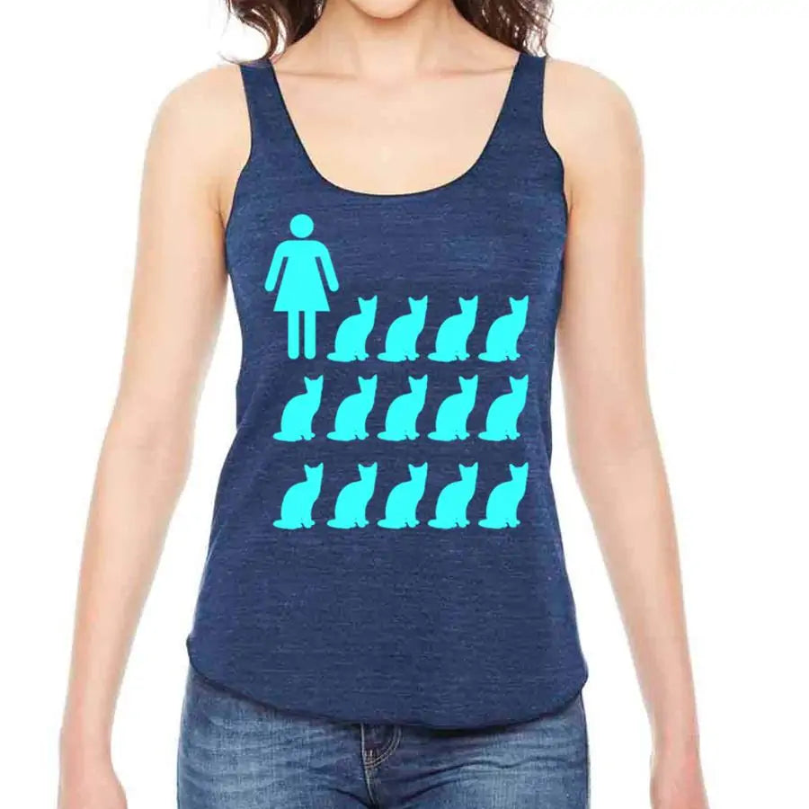 Crazy cat lady tank top - Printkeg.art