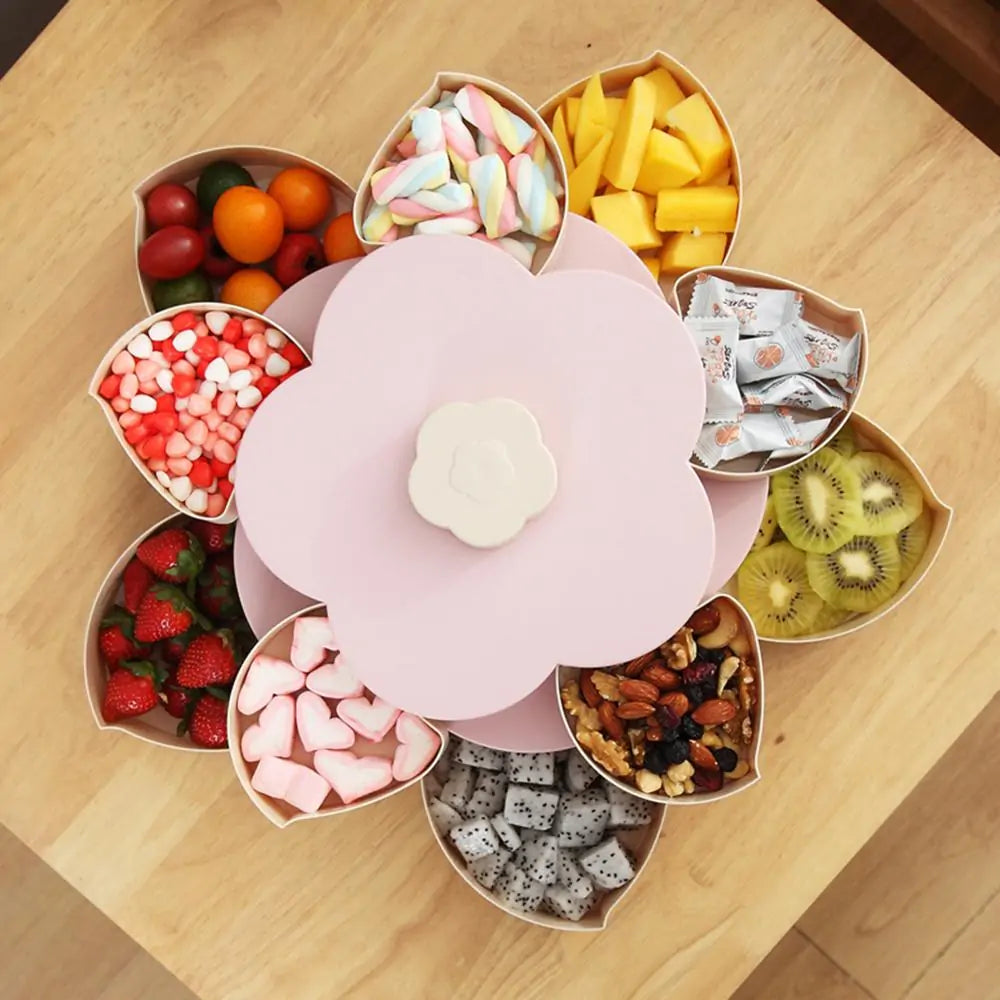 Flower Petal Fruit Plate Candy Storage Box