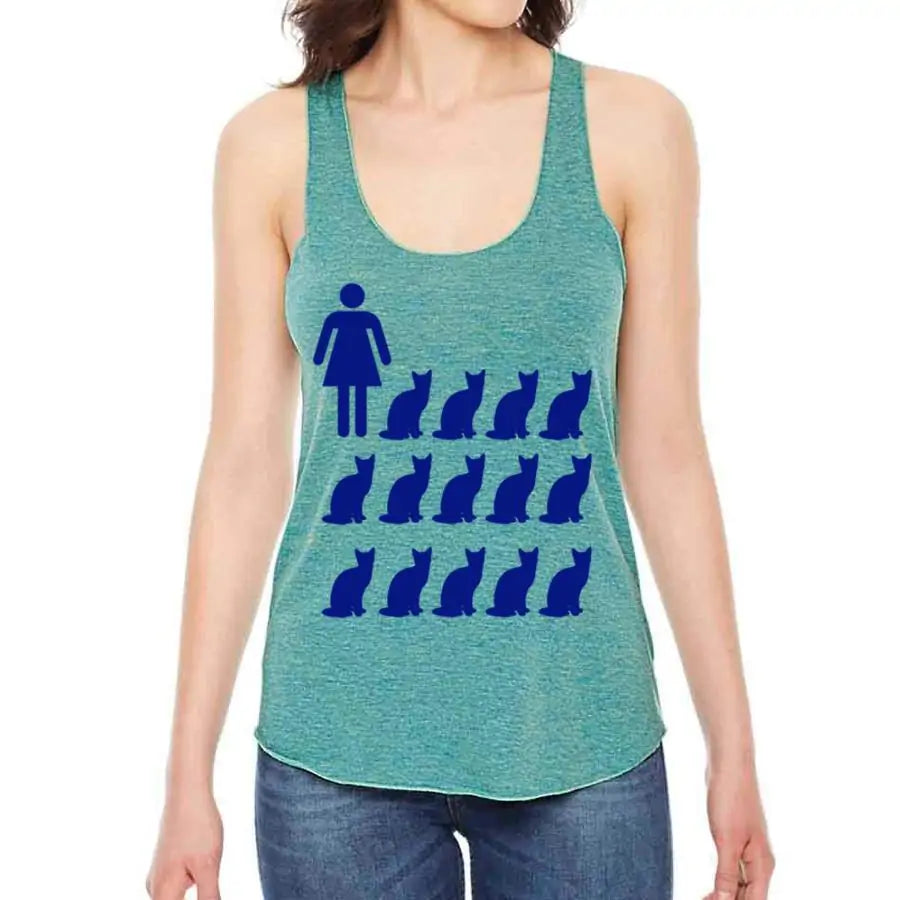 Crazy cat lady tank top - Printkeg.art